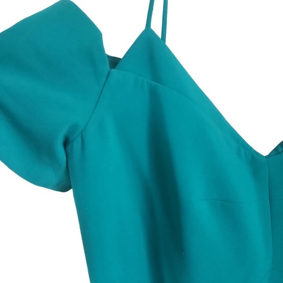 Black‎ Halo Teal Off Shoulder Dress Size 12 - Picture 3 of 5